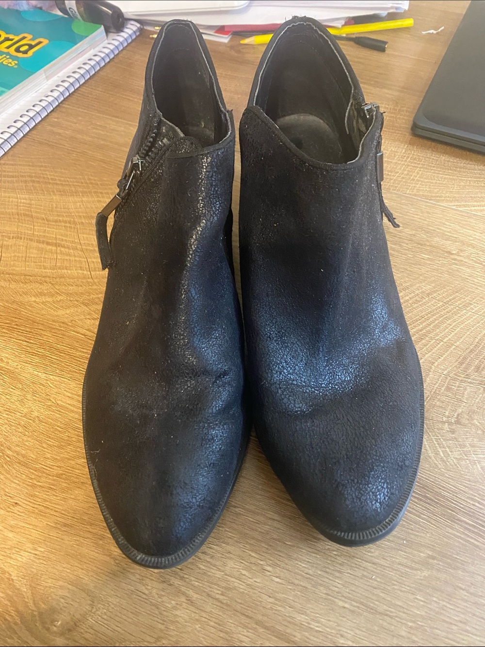 Simply Vera Vera Wang Black Suede Ankle Booties